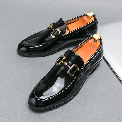 Rhyse | Men's casual and shiny loafers in solid colour