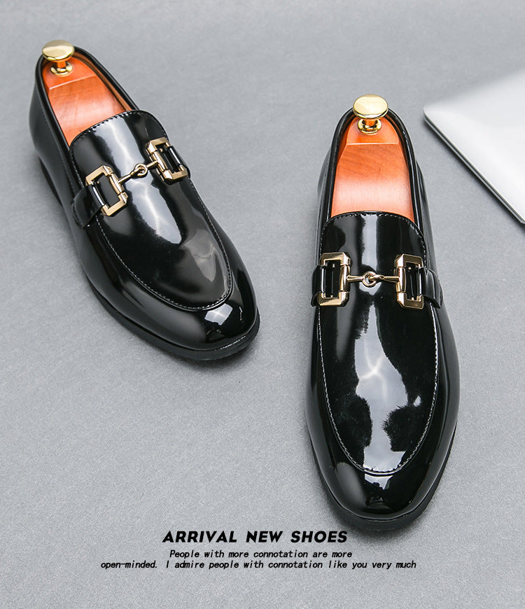 Rhyse | Men's casual and shiny loafers in solid colour