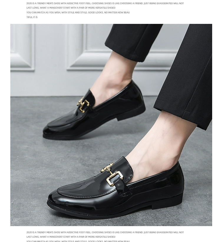 Rhyse | Men's casual and shiny loafers in solid colour