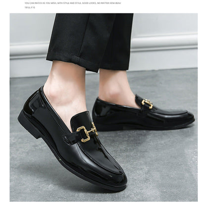 Rhyse | Men's casual and shiny loafers in solid colour