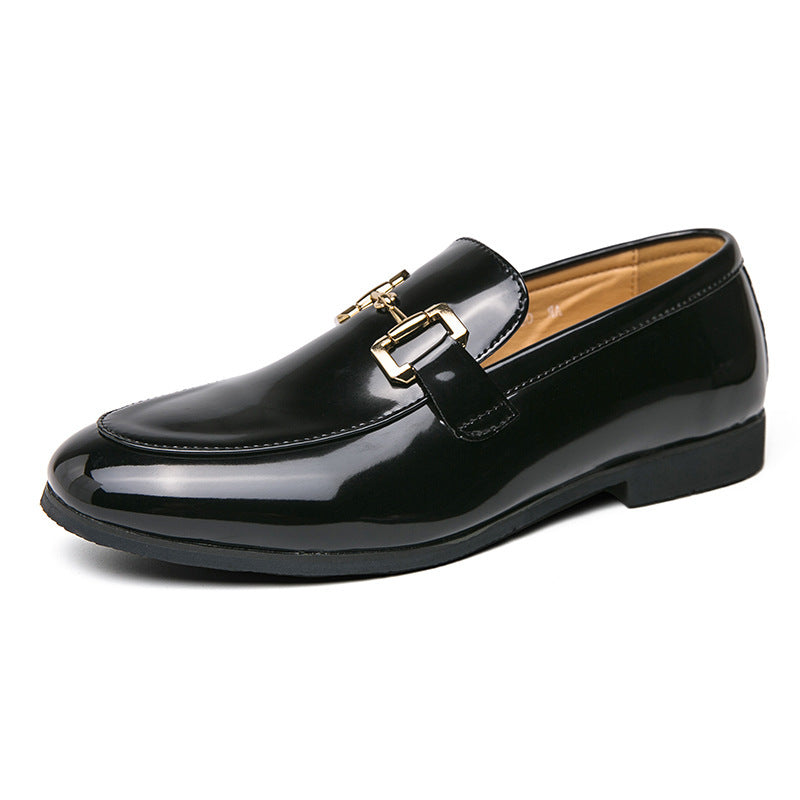 Rhyse | Men's casual and shiny loafers in solid colour