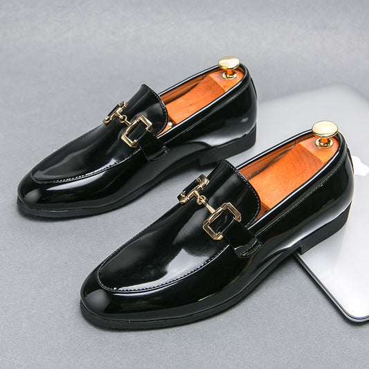 Rhyse | Men's casual and shiny loafers in solid colour