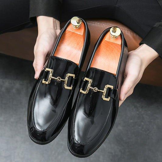 Rhyse | Men's casual and shiny loafers in solid colour